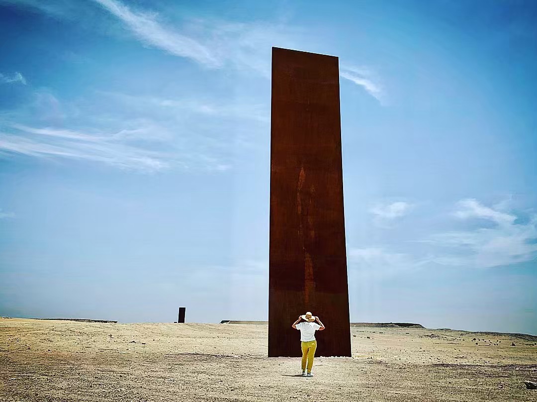 In the Zeekreet Peninsula to view East-West/West-East, sculpture in the desert by Richard Serra visitqatar
