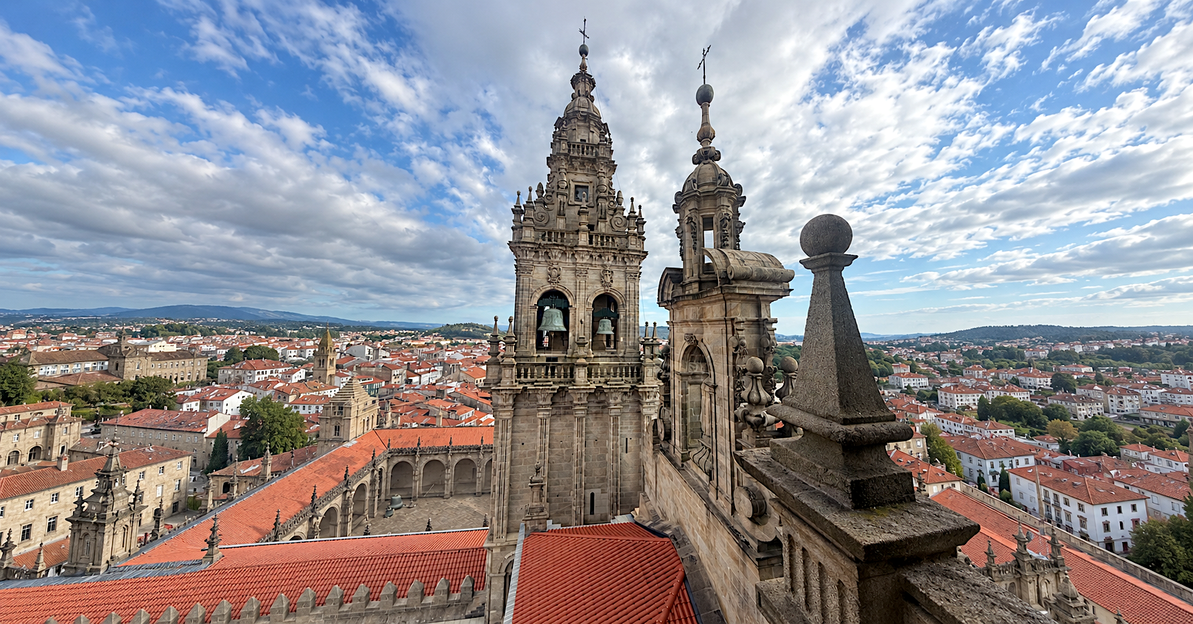 Galizia oltre il Cammino vista dai tetti della Cattedrale di Santiago de Compostela